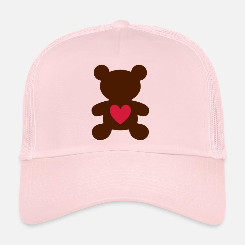 ★ Design colors can be changed ★ Bear with a heart Trucker Cap
