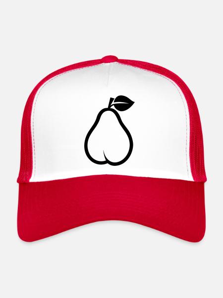 pear - Trucker Cap - white/red - Front