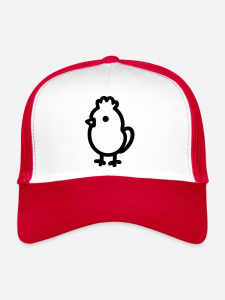 chick - Trucker Cap - white/red - Front