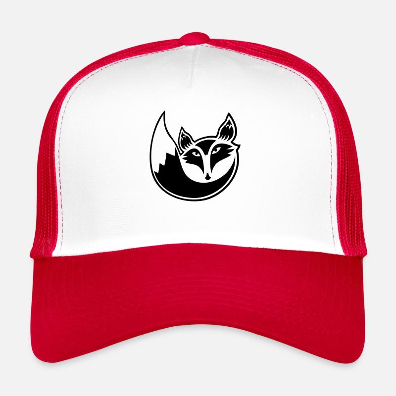 Fox Red Fox Wild Forest Animal Cool Logo Icon Trucker Cap
