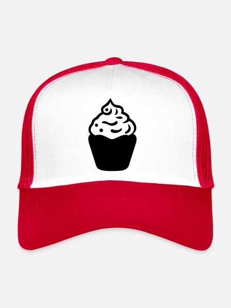 Cupcake - Trucker Cap - white/red - Front