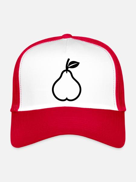 pear - Trucker Cap - white/red - Front
