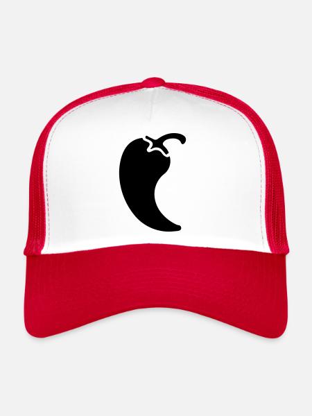 chili pepper - Trucker Cap - white/red - Front