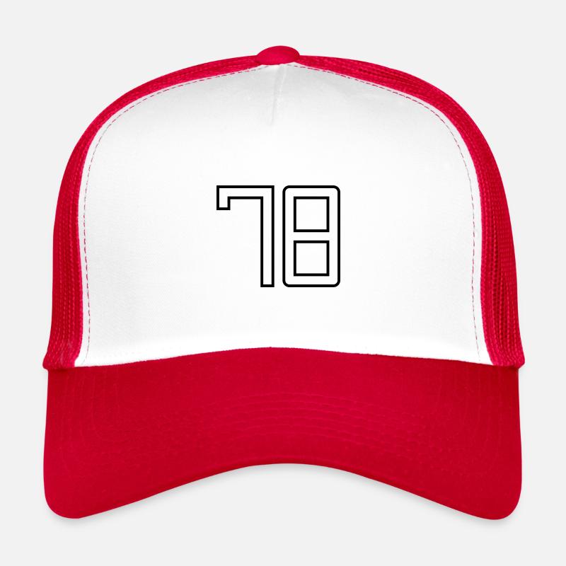 Numéro 78 (Style Université) Casquette trucker 