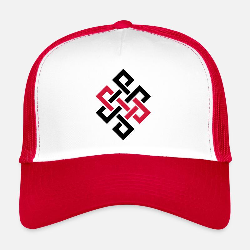 What Goes Around Comes Around Symbol - Trucker Cap - white/red