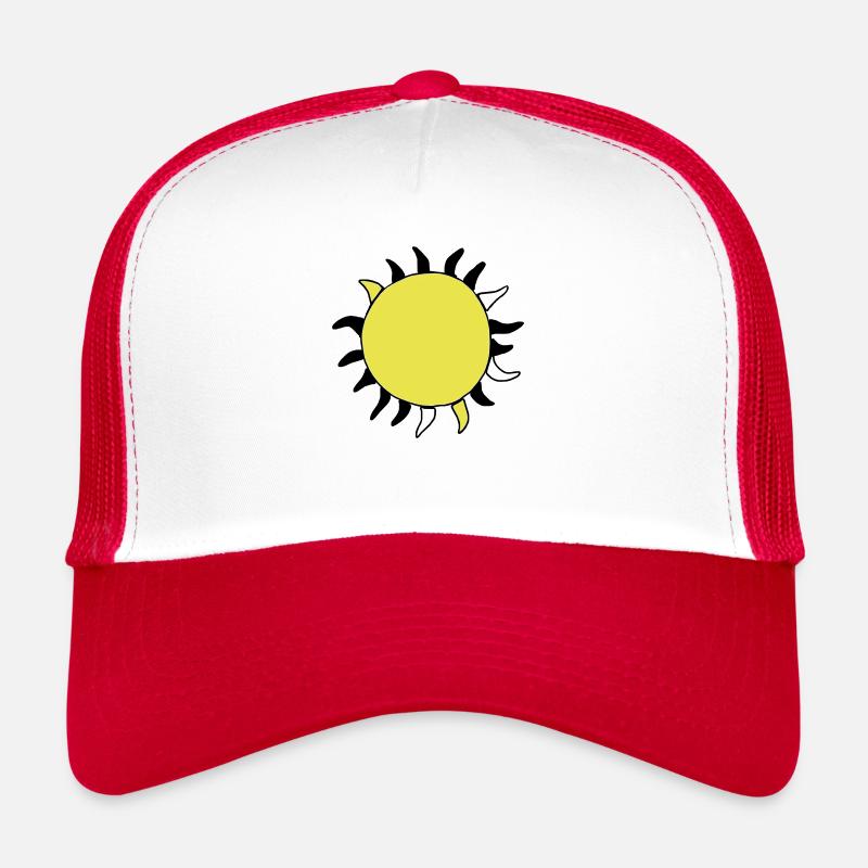 Sonne Sommer Aquarell Natur Strand Himmel Vektor Trucker Cap