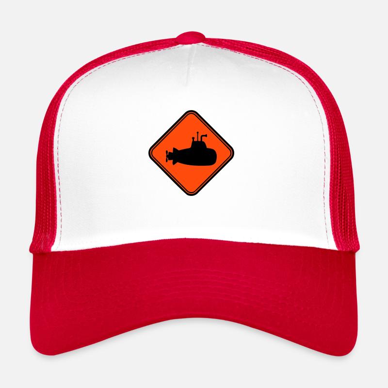 Bouclier sous-marin Avertissement Avertissement Avis de danger Logo Casquette trucker 