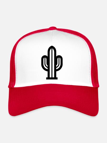 Cactus - Trucker Cap - white/red - Front