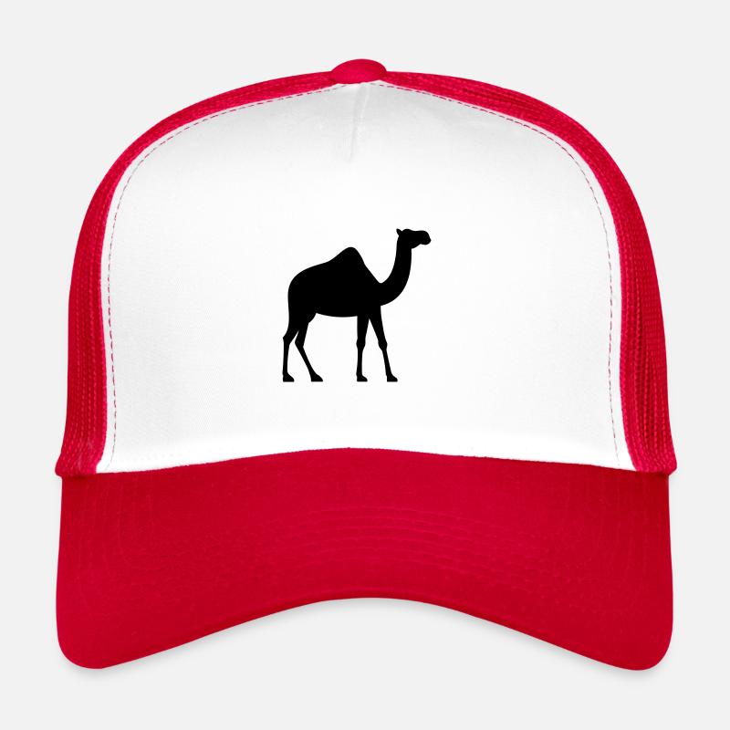 Kamel - Trucker Cap - Weiß/Rot