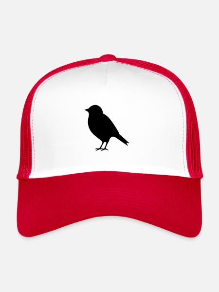 Petit oiseau - Casquette trucker  - blanc/rouge - Devant