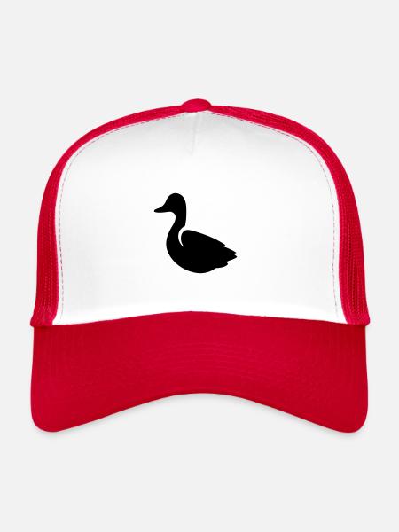 Duck - Trucker Cap - white/red - Front