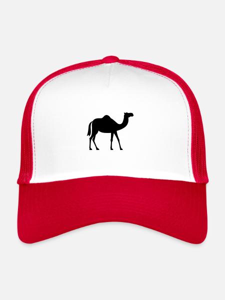 Camel - Trucker Cap - white/red - Front