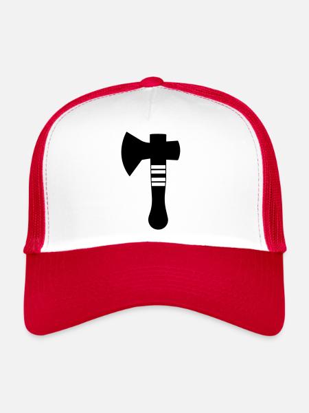 axe - Trucker Cap - white/red - Front