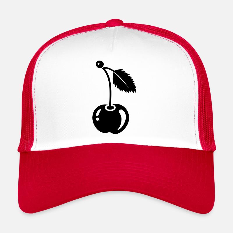 cerise - Casquette trucker - blanc/rouge