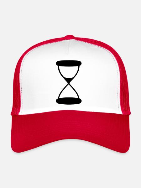 Stundenglas - Trucker Cap - Weiß/Rot - Vorne