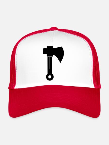 axe - Trucker Cap - white/red - Front