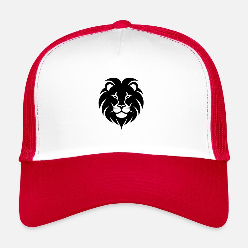 Löwe - Trucker Cap - Weiß/Rot