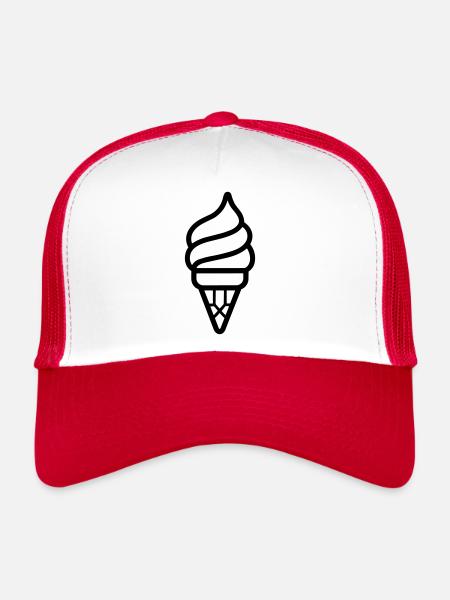 Glace - Trucker Cap - white/red - Front