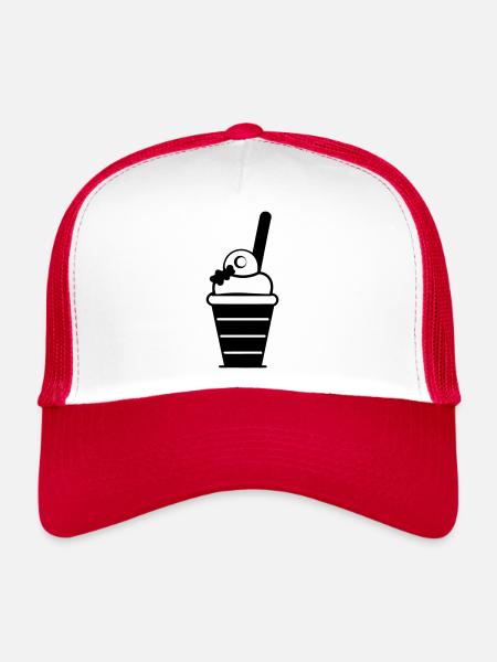 Ice Sundae - Trucker Cap - white/red - Front
