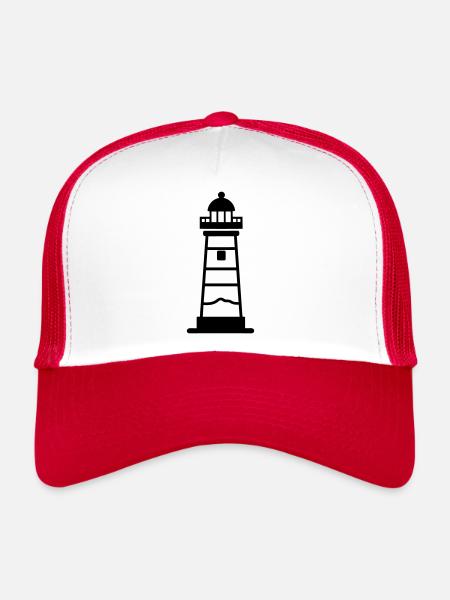 Lighthouse - Trucker Cap - white/red - Front