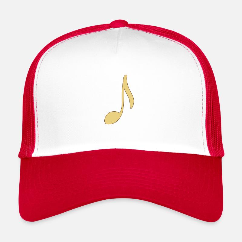 Musical Note La / A, hand gezeichnet. Musiker Trucker Cap