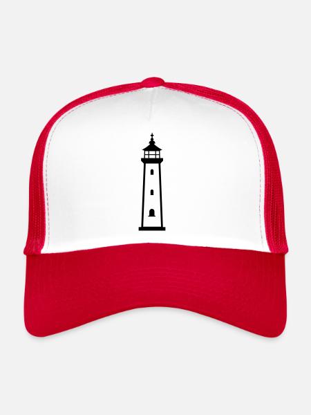 Lighthouse - Trucker Cap - white/red - Front
