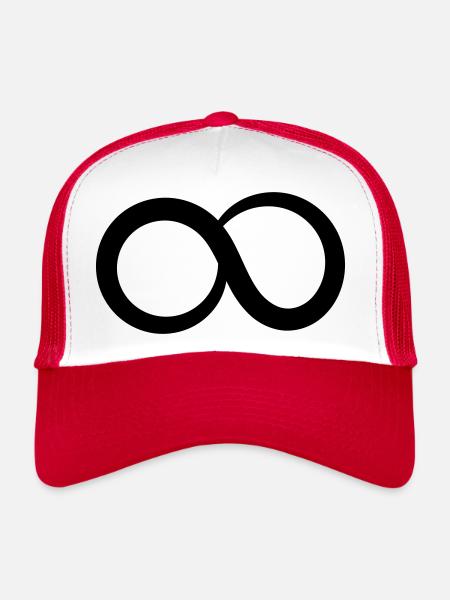 Infinity symbol Endless Love Infinitude Vector - Trucker Cap - white/red - Front