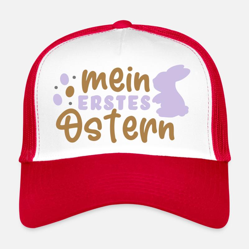 mein erstes Ostern flieder - Trucker Cap - Weiß/Rot