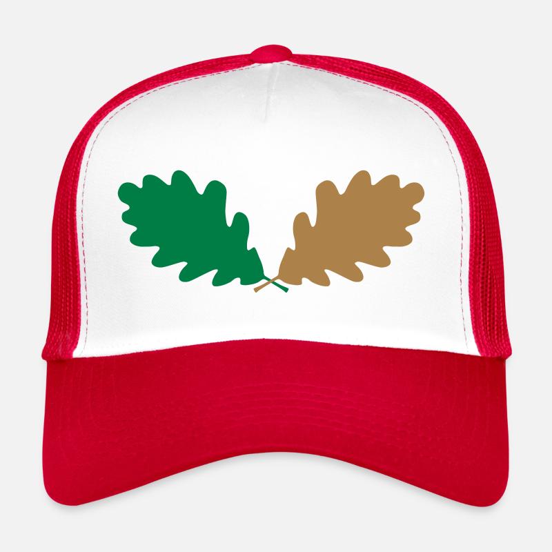 ★ Designfarben änderbar ★ Zwei Blätter einer Eiche Trucker Cap