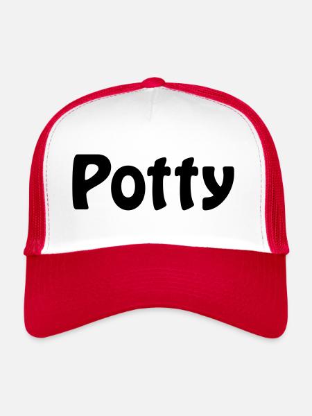 Potty - Trucker Cap - white/red - Front