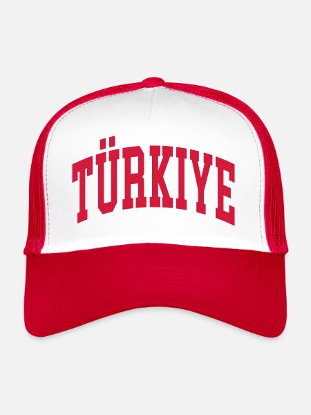 Turquie - Casquette trucker  - blanc/rouge - Devant