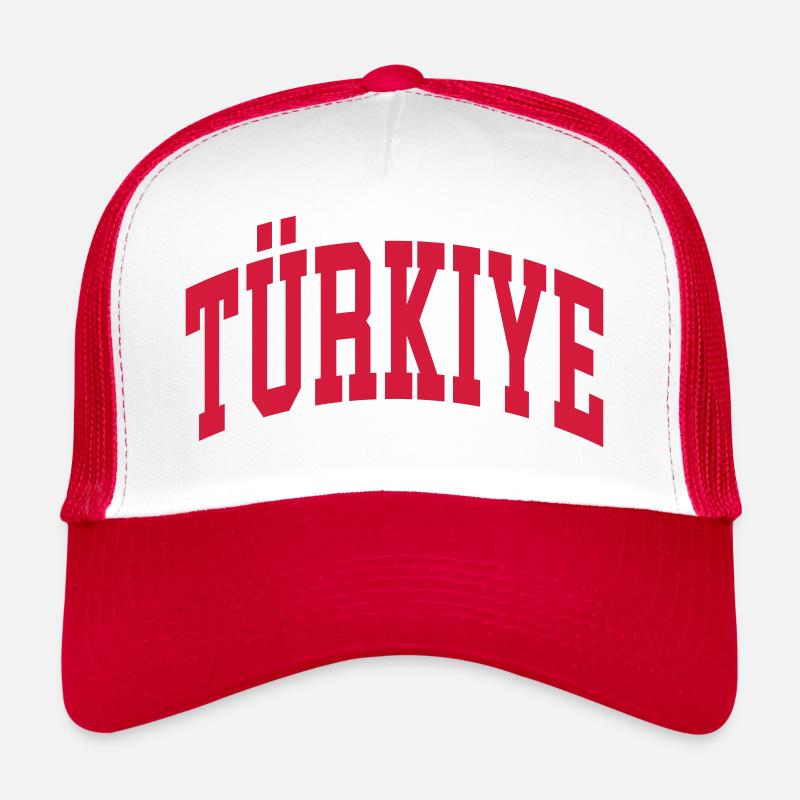 Turquie - Casquette trucker - blanc/rouge