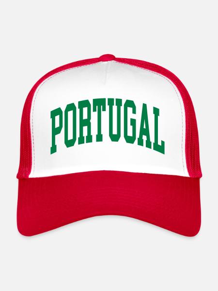 Portugal - Casquette trucker  - blanc/rouge - Devant
