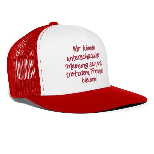 Unterschiedliche Meinung - rot - Trucker Cap