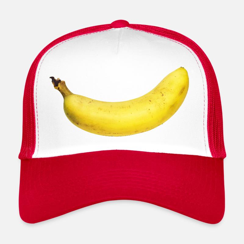 Banane - Trucker Cap - Weiß/Rot