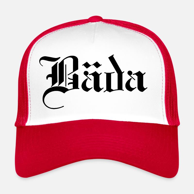 Bäda - Trucker Cap - Weiß/Rot