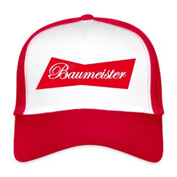 Baumeister - Trucker Cap - Weiß/Rot - Vorne