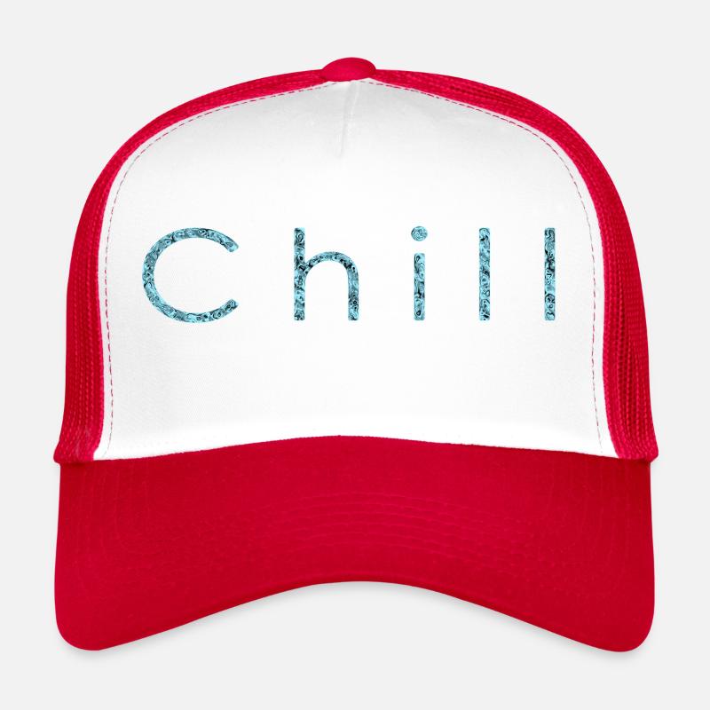 chill - Casquette trucker  - blanc/rouge