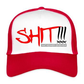 Nobody has seen SHIT - Trucker Cap - white/red - Front