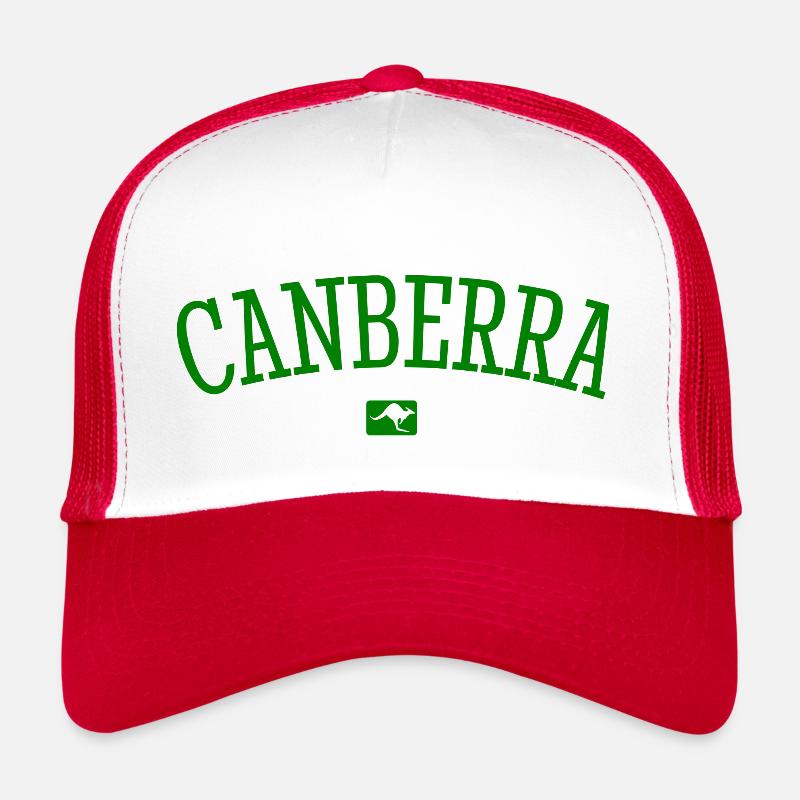 Canberra Australia Down Under Kangaroo Koala Trucker Cap