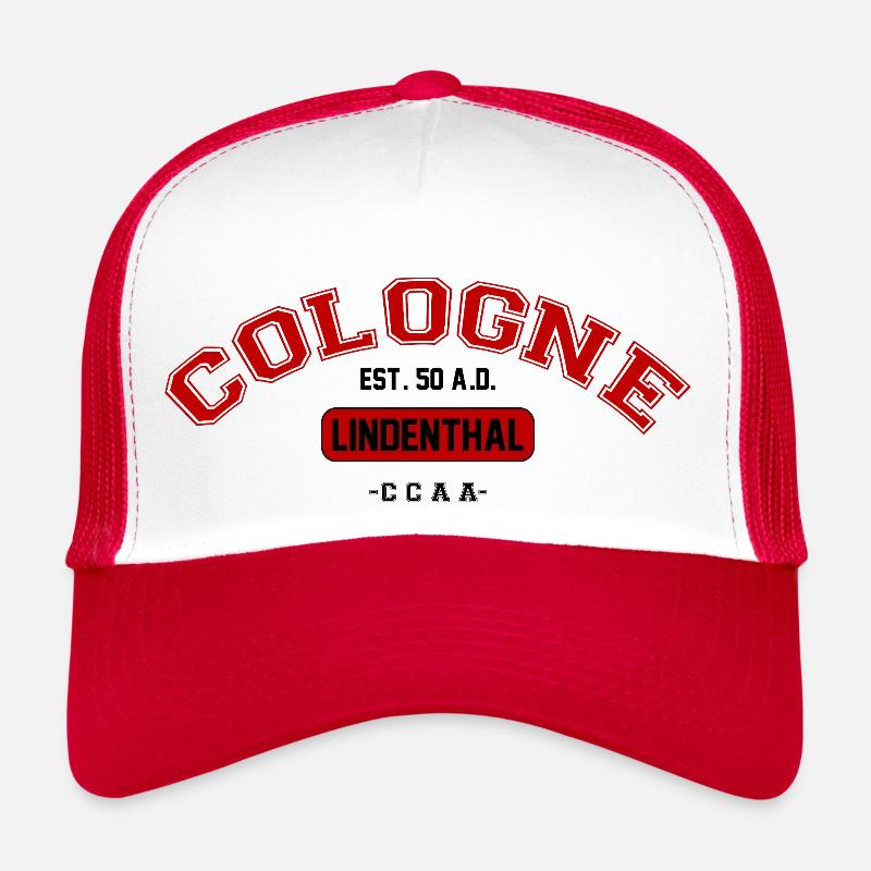 Cologne - Lindenthal - Trucker Cap - Weiß/Rot