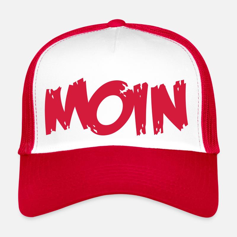 moin - Trucker Cap - Weiß/Rot