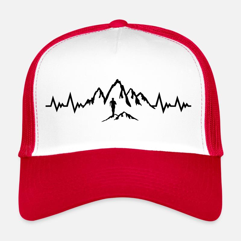 Rythme cardiaque de trail running, pouls de course - homme Casquette trucker 
