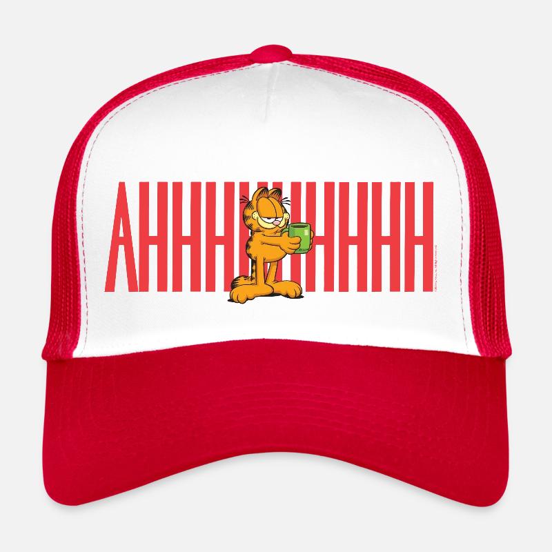 Garfield Coffee Ahhh - Trucker Cap - white/red