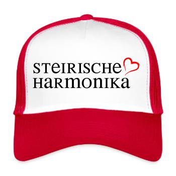 steirische harmonika - Trucker Cap - Weiß/Rot - Vorne