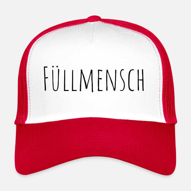 Füllmensch - Trucker Cap - Weiß/Rot
