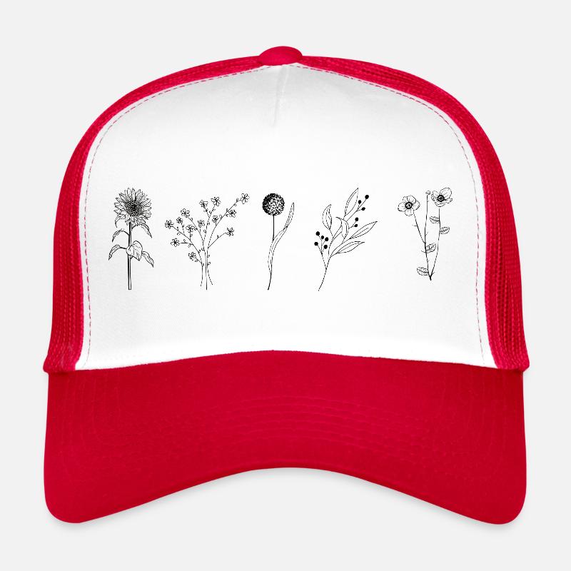 Minimalistische Blume Trucker Cap