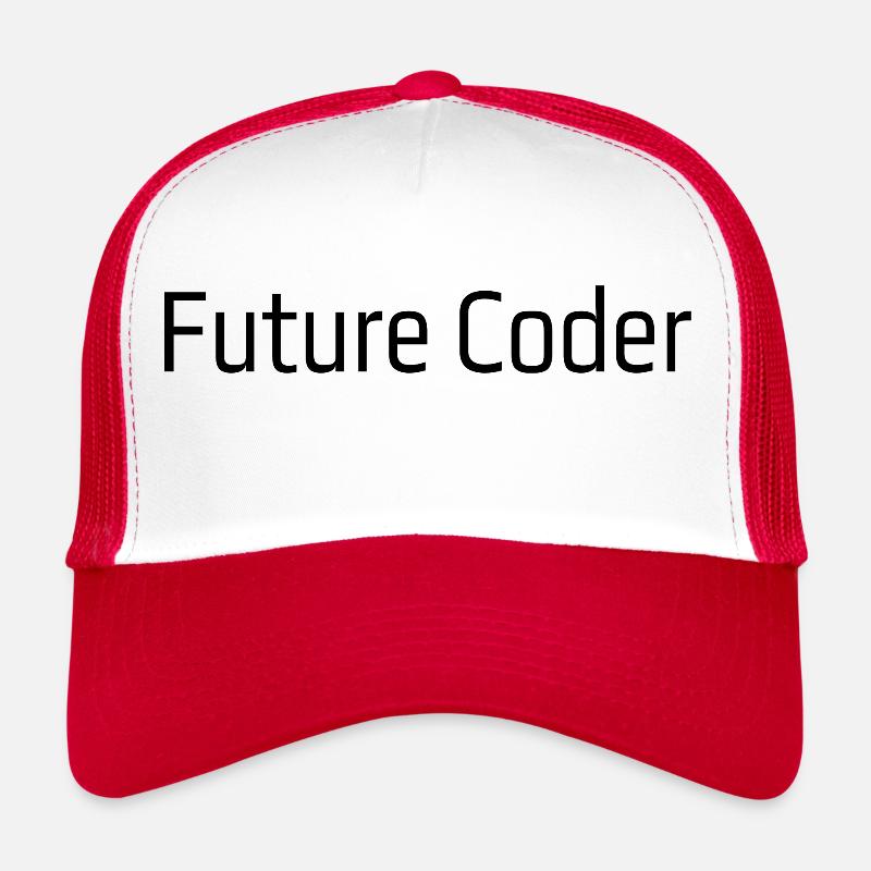 Future Coder - Trucker Cap - white/red
