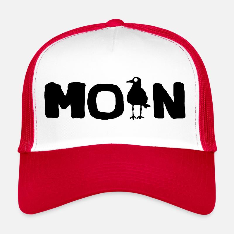 Moin Möwe - Trucker Cap - Weiß/Rot