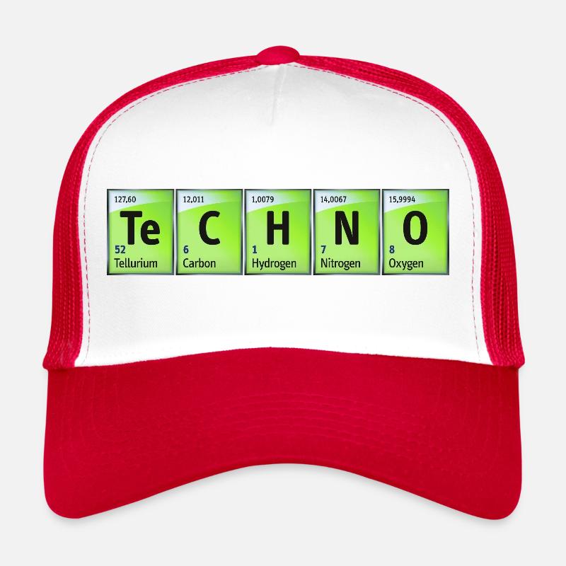 Periodensystem Carbon Nitrogen Oxygen TeCHNO grün Trucker Cap